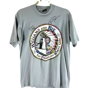 Vintage Williams and Ree Autographed T Shirt Screen Stars Best Made USA L comedy